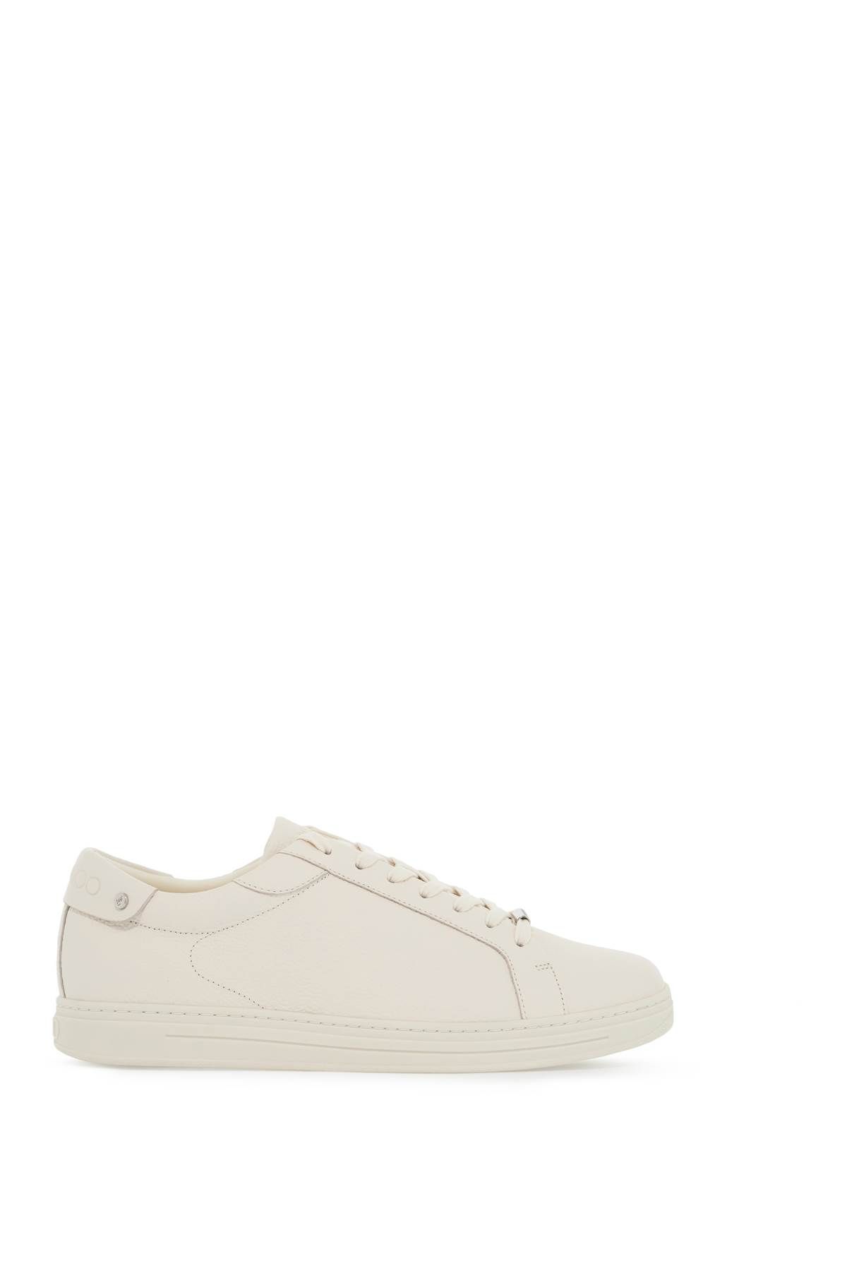 Shop Jimmy Choo "hammered Leather Rome Sneakers In White