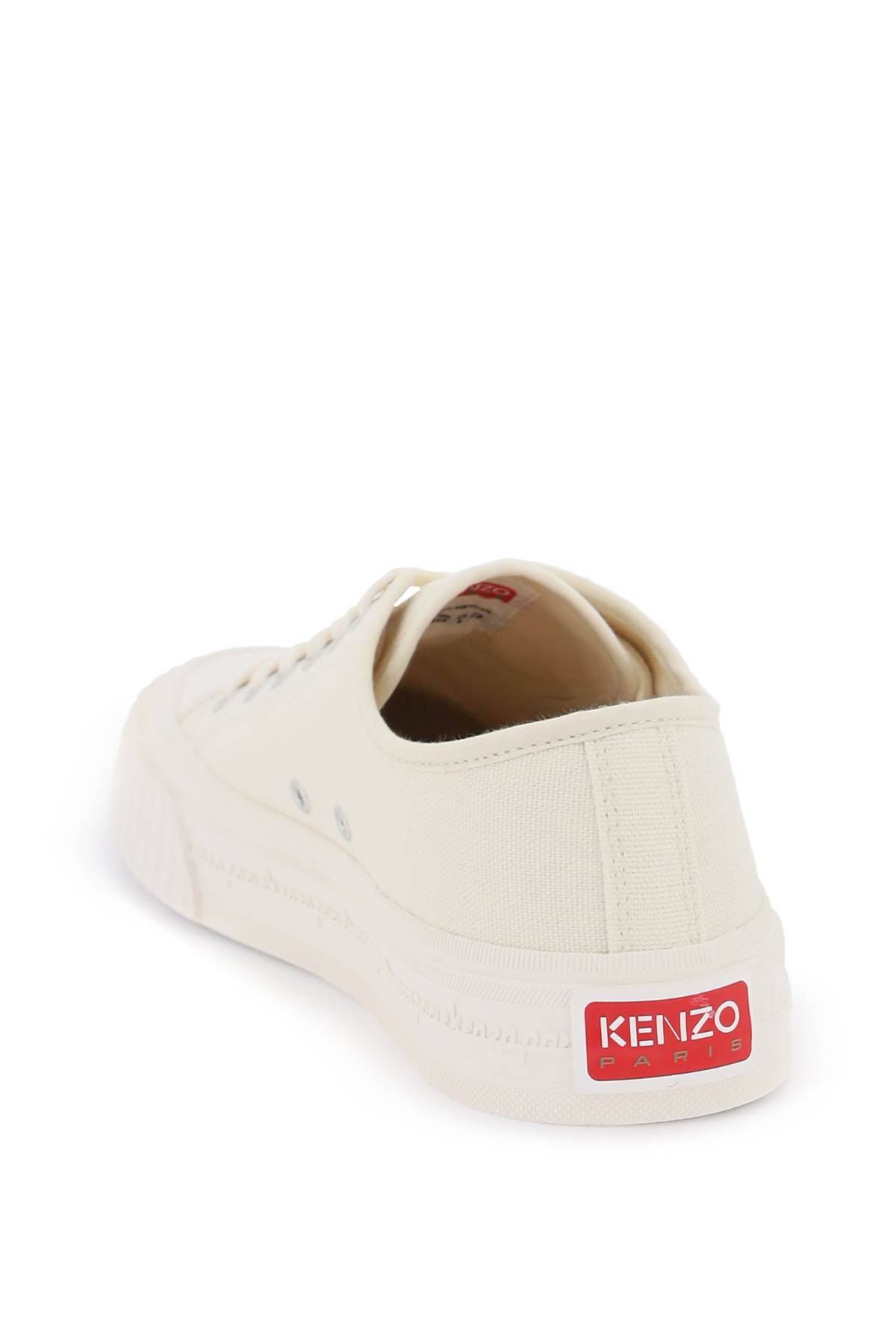 Shop Kenzo Canvas School Sneakers In White