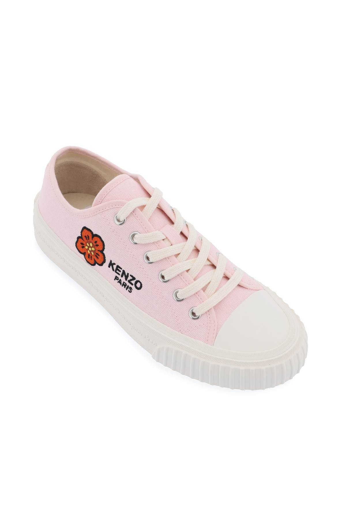 Shop Kenzo Canvas School Sneakers In Pink