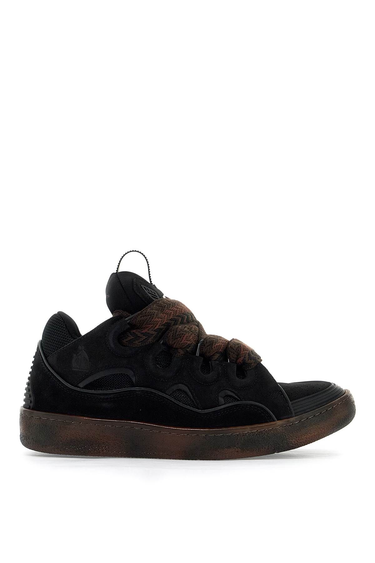 Shop Lanvin Curb Sneakers In Black