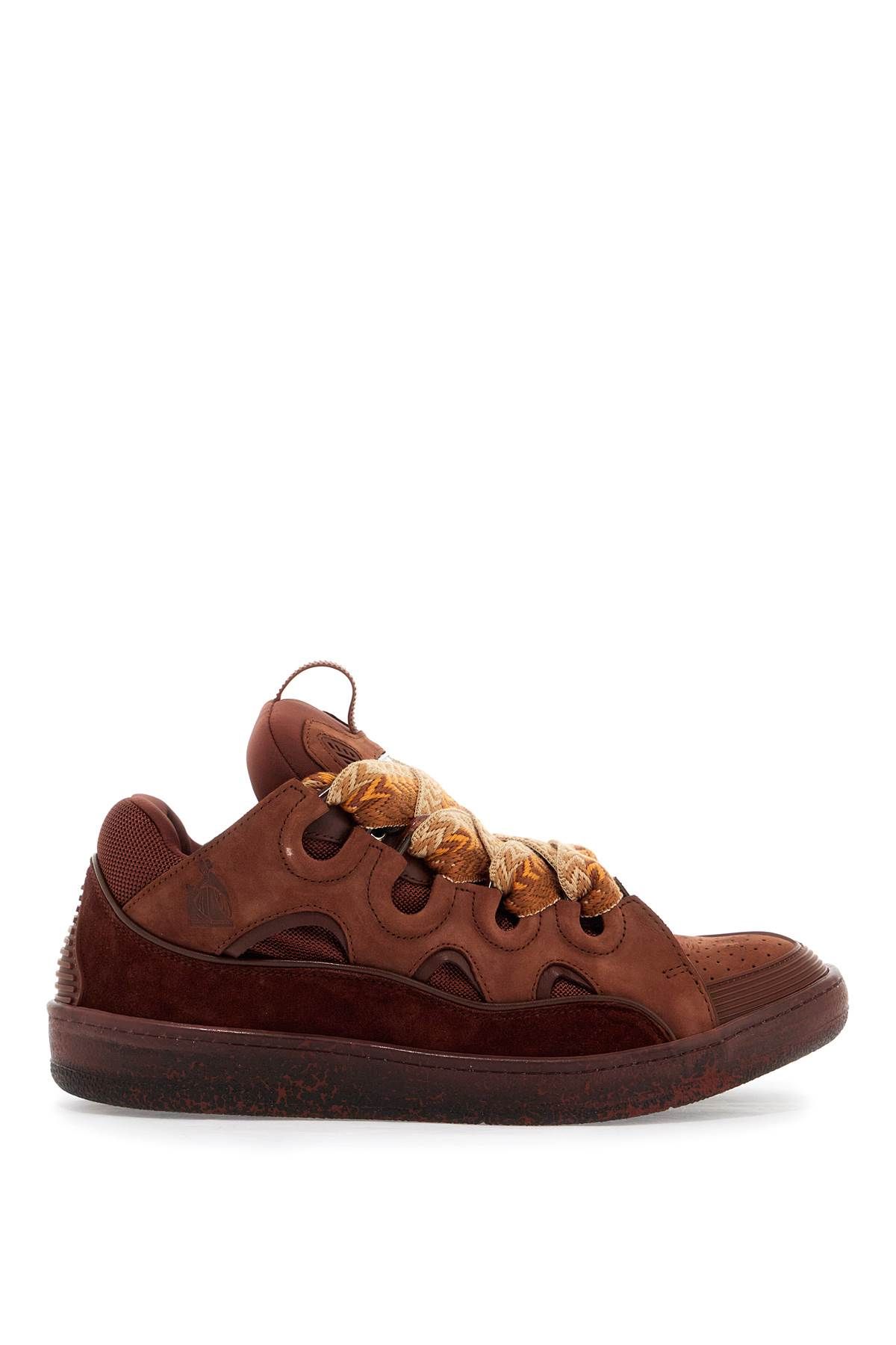 Shop Lanvin Curb Sneakers In Brown