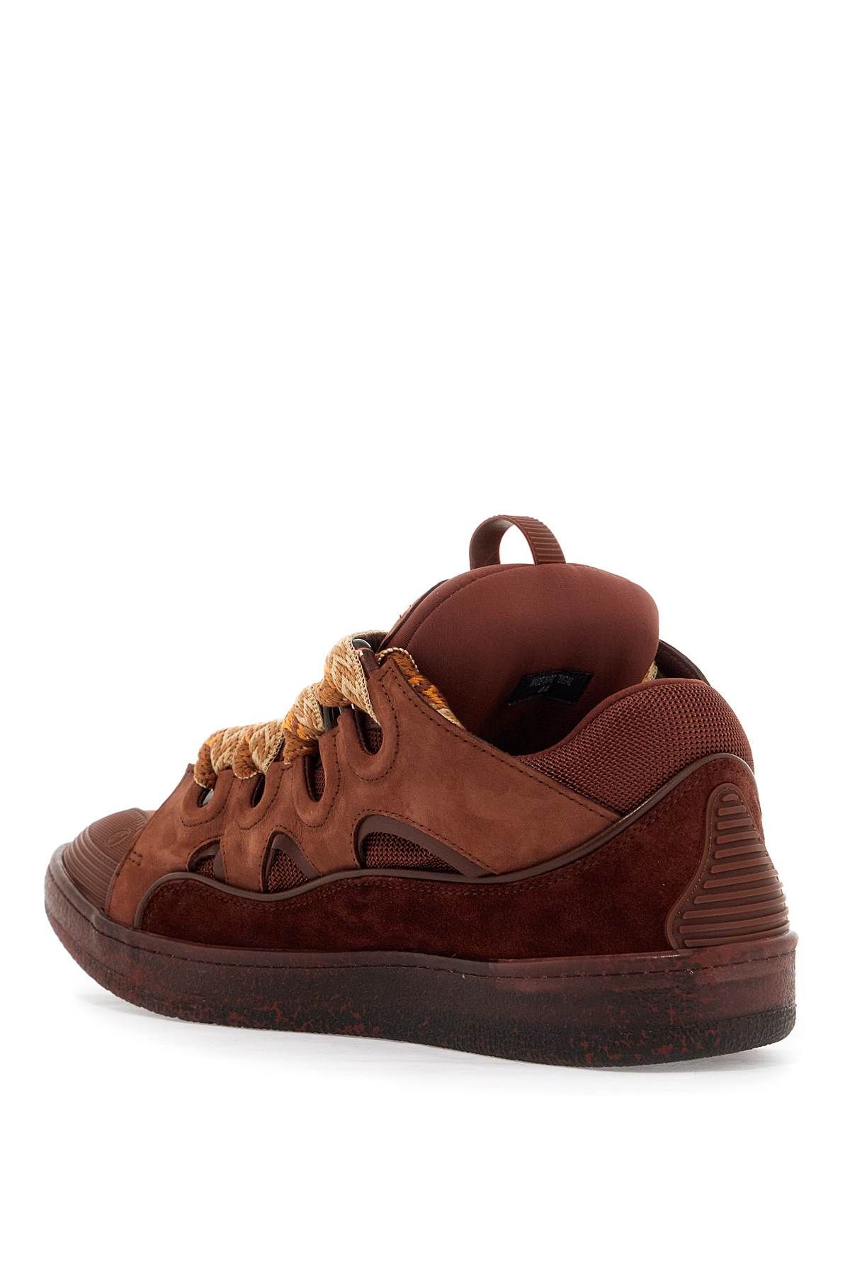 Shop Lanvin Curb Sneakers In Brown