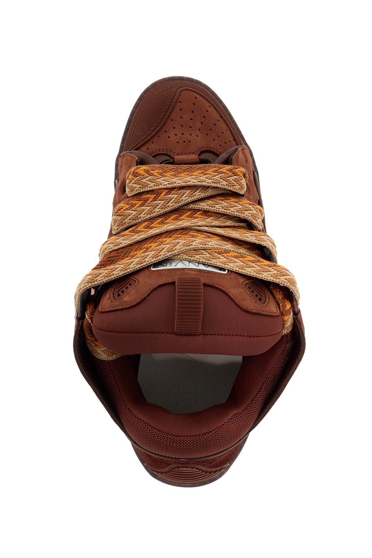 Shop Lanvin Curb Sneakers In Brown