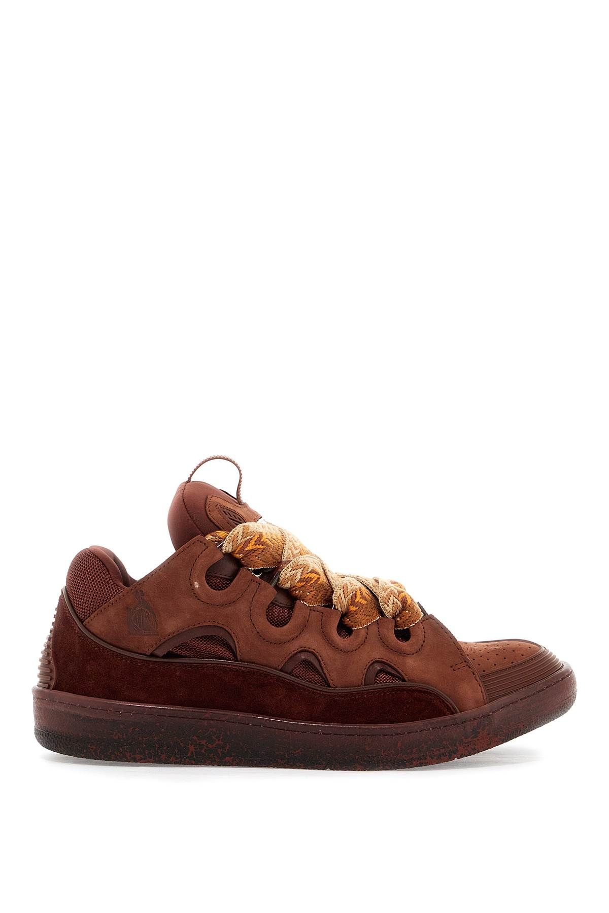 Shop Lanvin Curb Sneakers In Brown