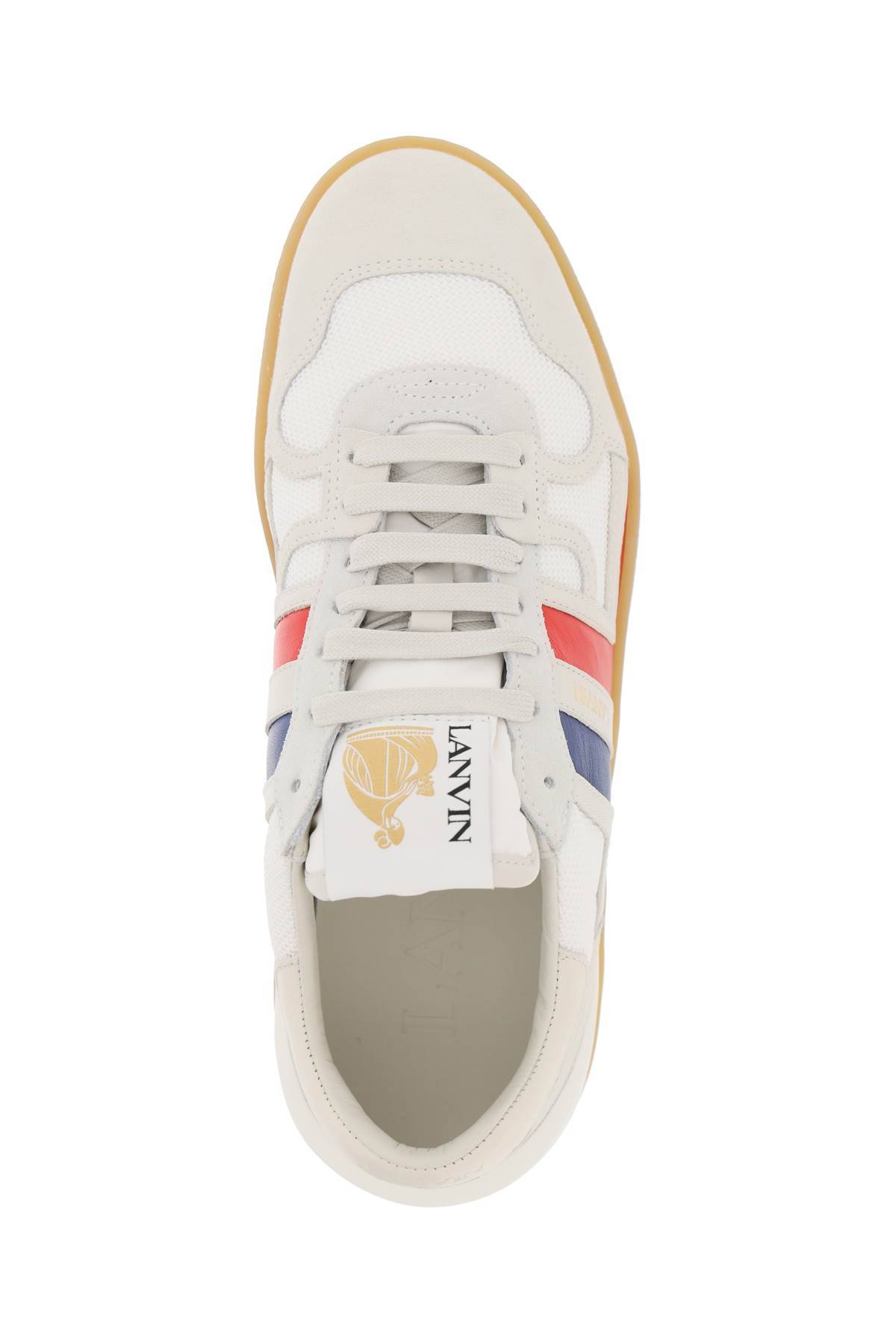 Shop Lanvin Clay Sneakers In White,blue,red