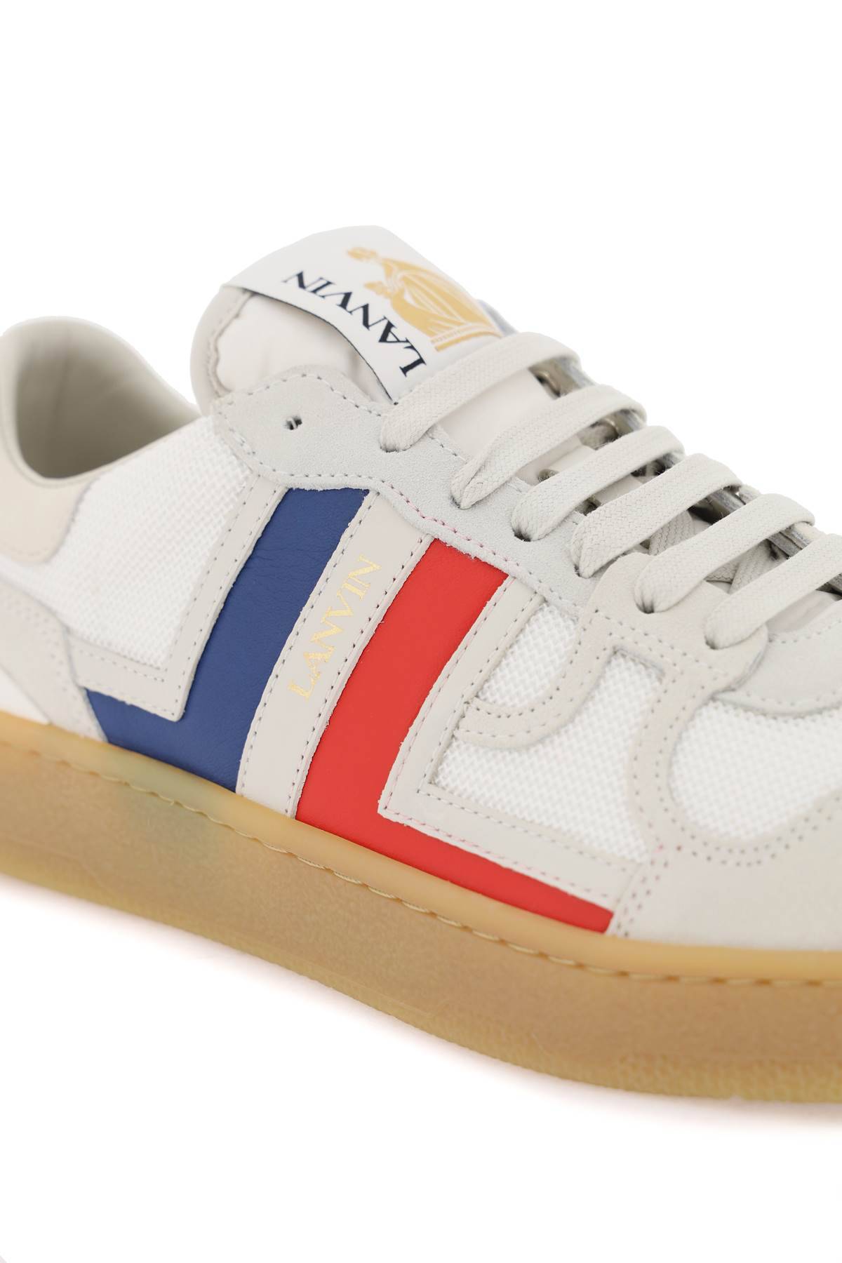 Shop Lanvin Clay Sneakers In White,blue,red