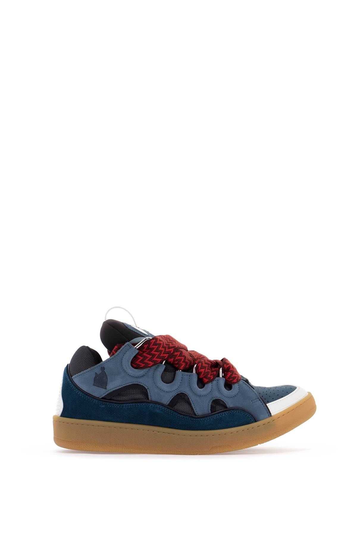 Shop Lanvin Curb Sneakers In Blue