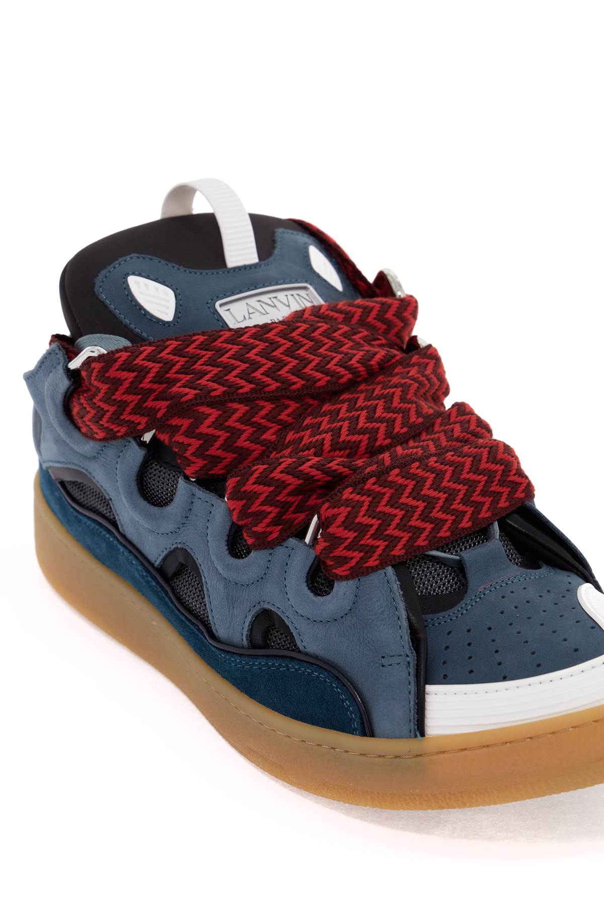 Shop Lanvin Curb Sneakers In Blue