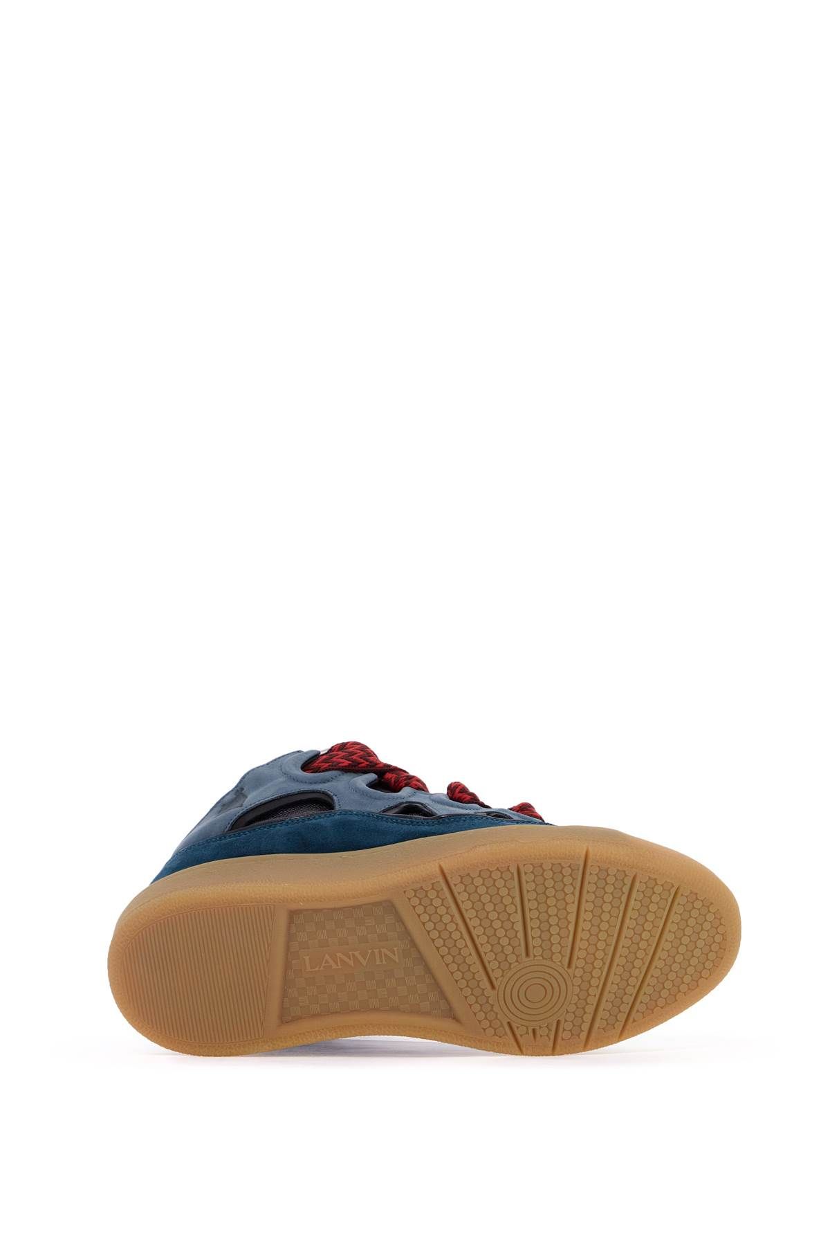 Shop Lanvin Curb Sneakers In Blue