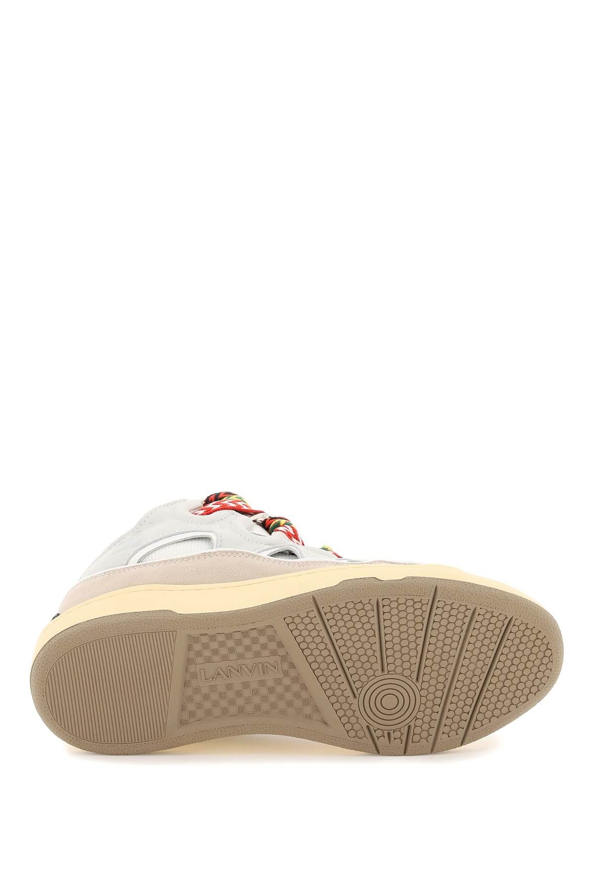 Shop Lanvin Curb Sneakers In Beige