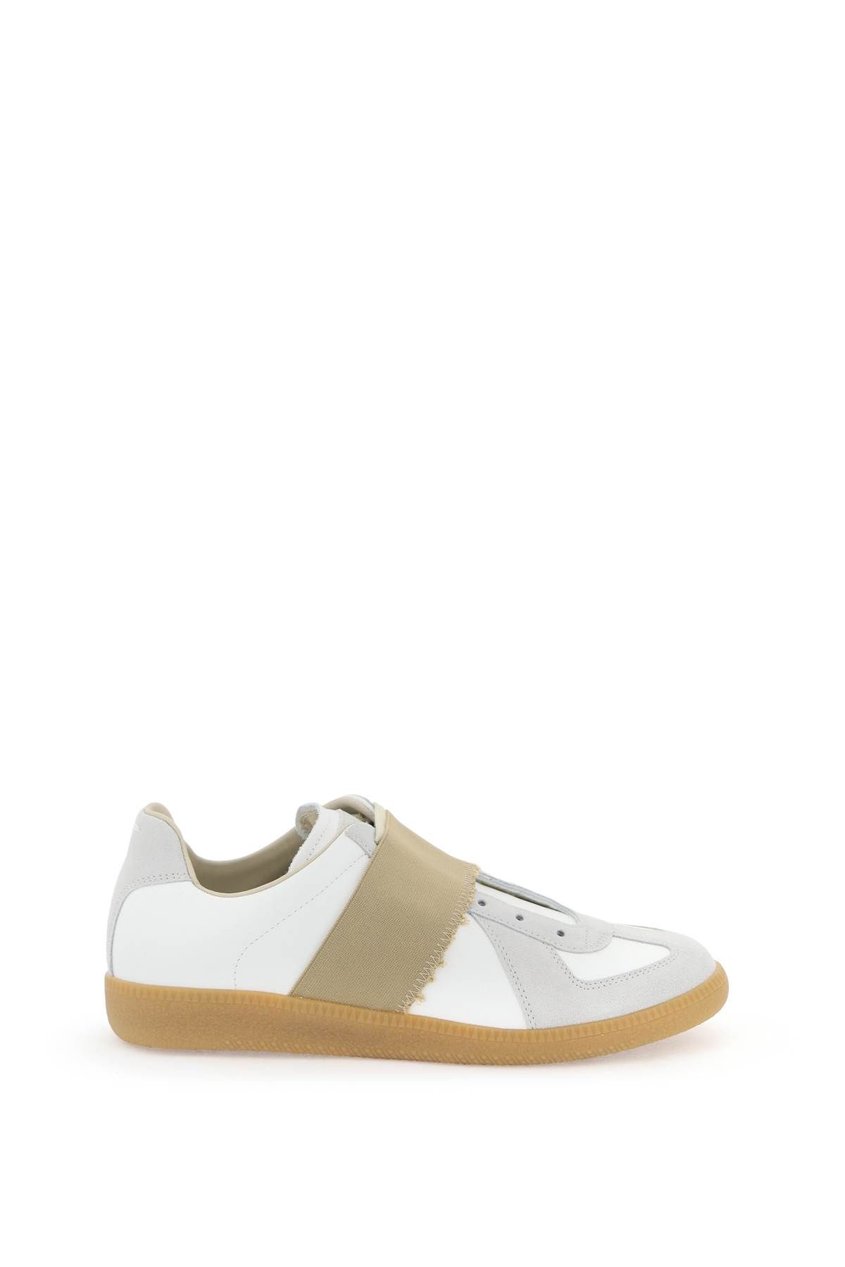 Shop Maison Margiela Replica Sneakers With Elastic Band In White