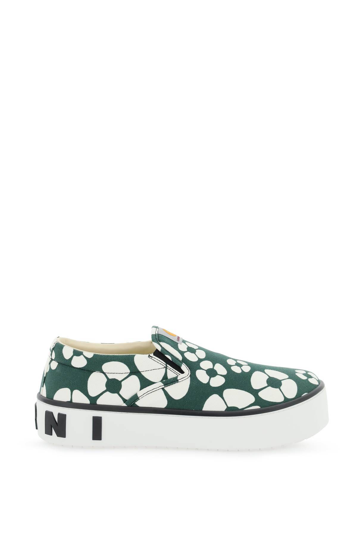 Shop Marni X Carhartt Slip-on Sneakers In Green,white