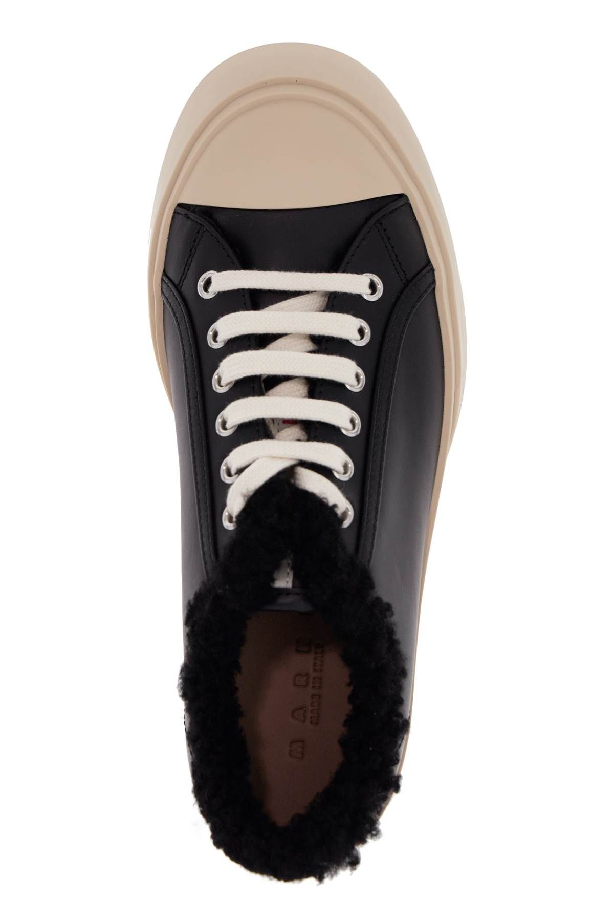 Shop Marni Pablo Sherpa-lined Sne In Black