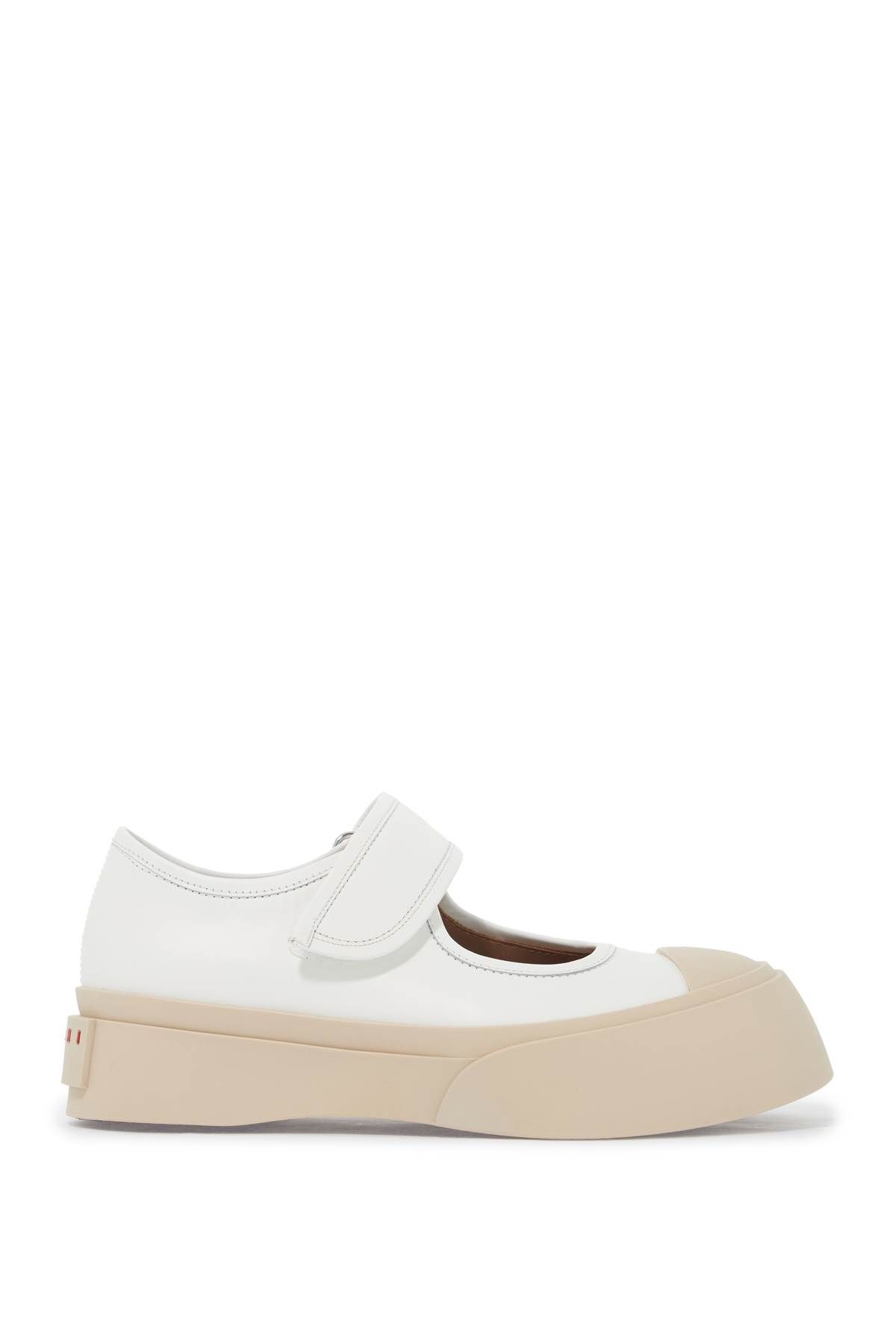 Shop Marni Pablo Mary Jane Nappa Leather Sneakers In White