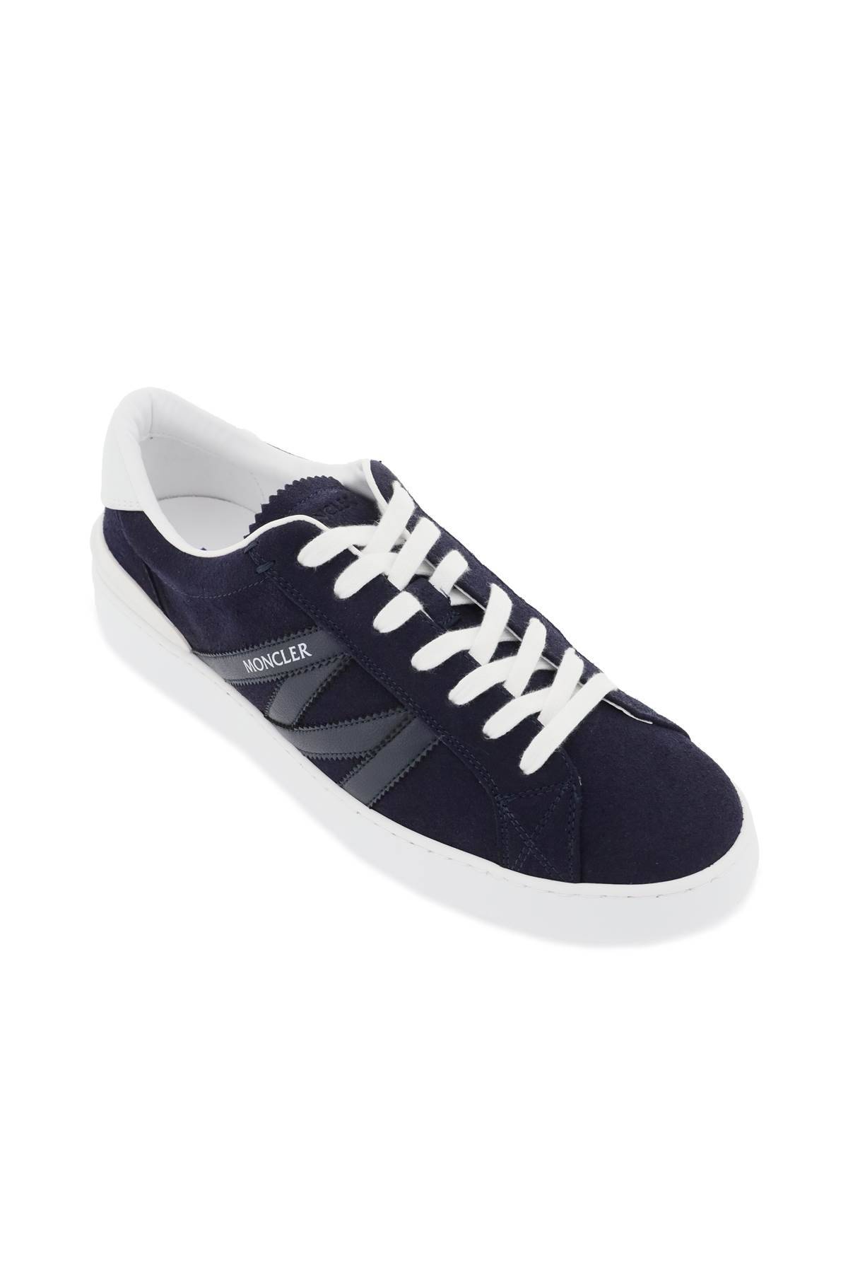 Shop Moncler 'monaco M' Sneakers In Blue