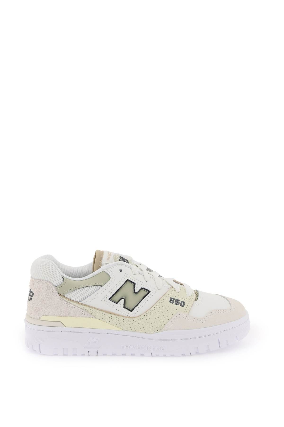 New Balance 550 Sneakers In White,green,yellow