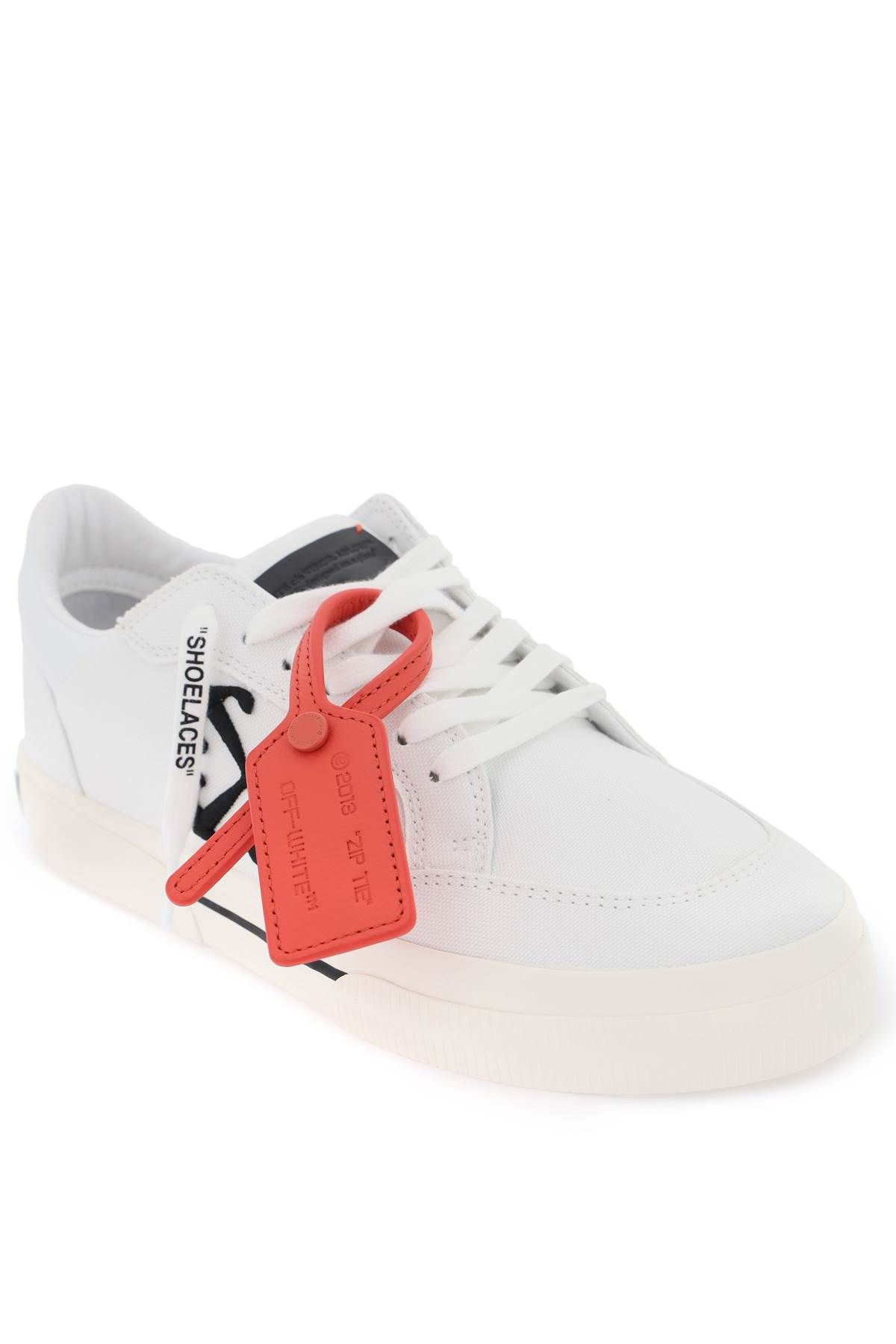 Shop Off-white Low Canvas Vulcanized Sneakers In In White