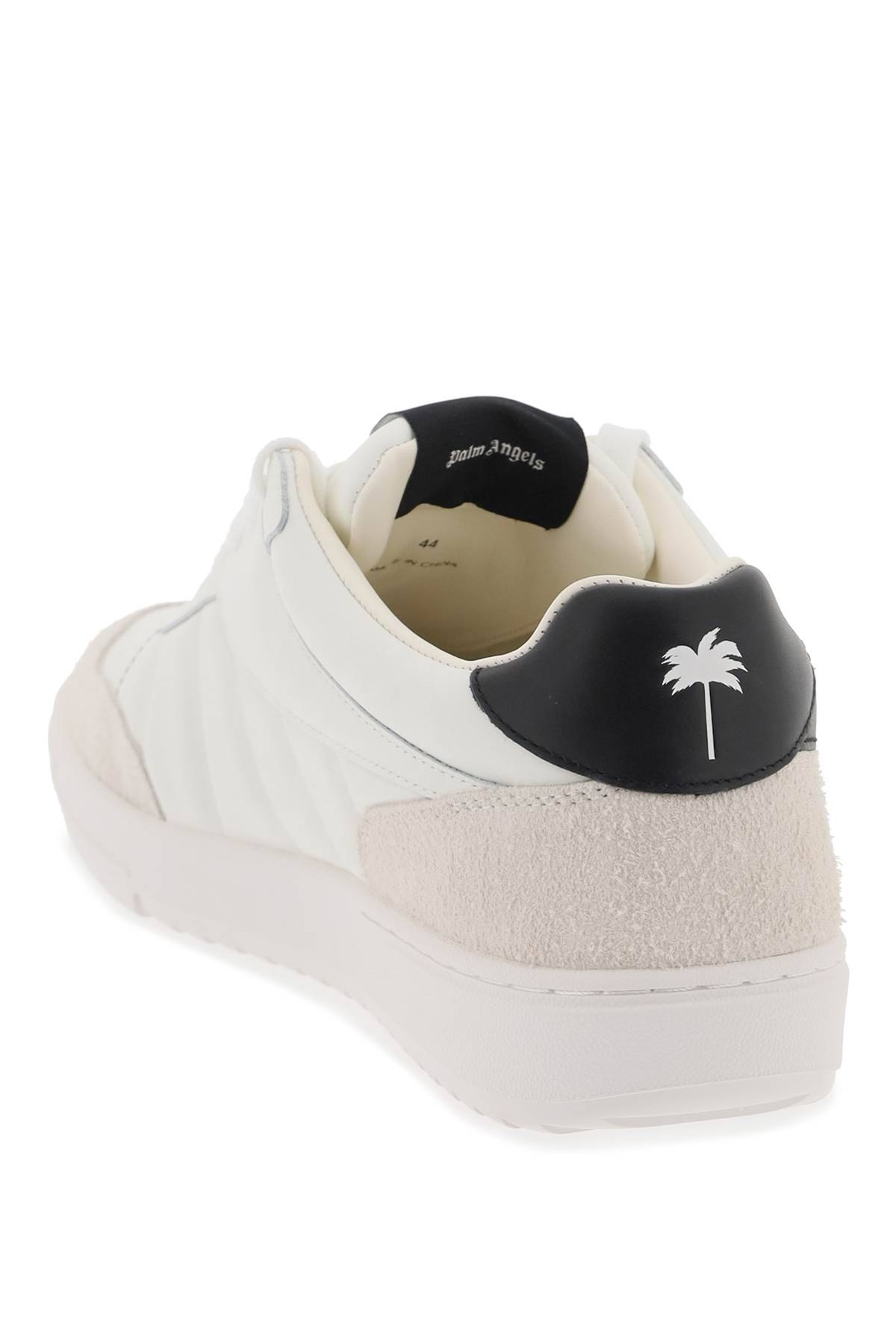 Shop Palm Angels Palm Beach University Sneakers In White,black