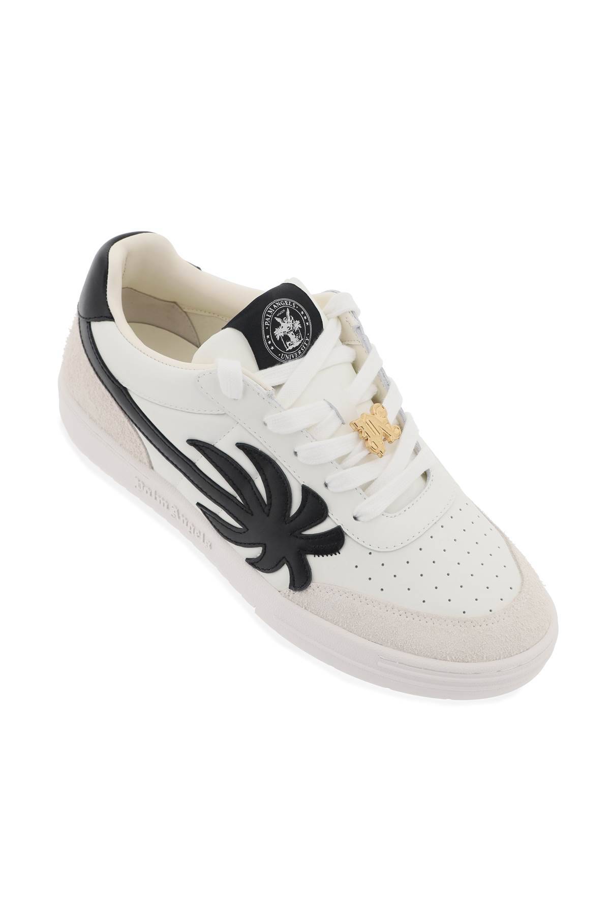 Shop Palm Angels Palm Beach University Sneakers In White,black