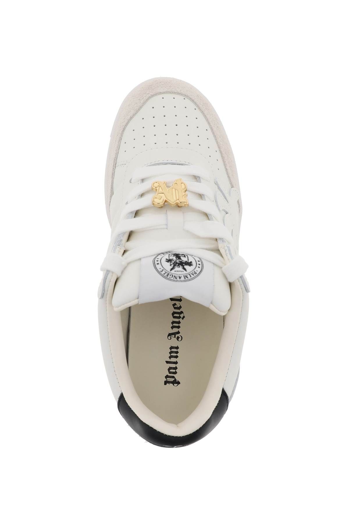 Shop Palm Angels Palm Beach University Sneakers In White