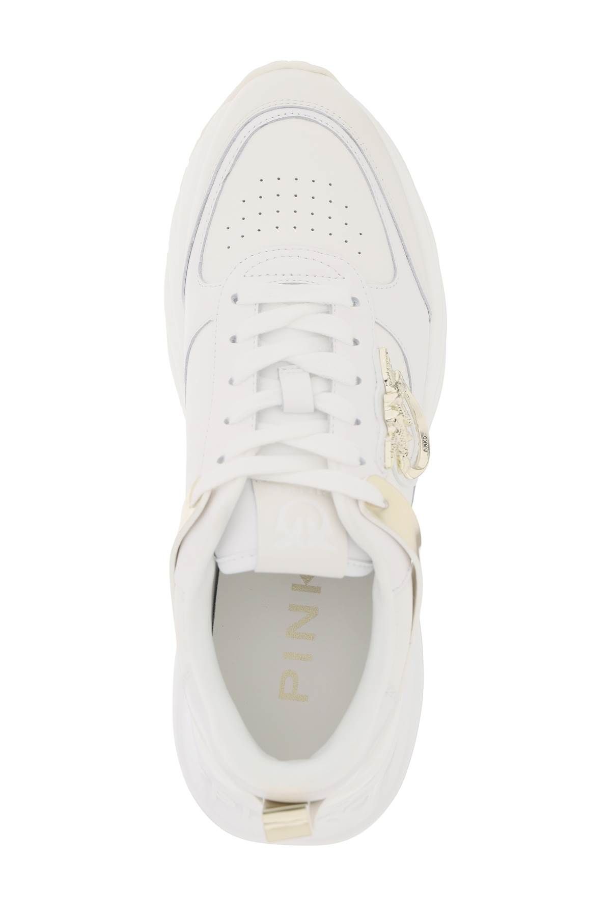 Shop Pinko Love Birds Sneakers In White