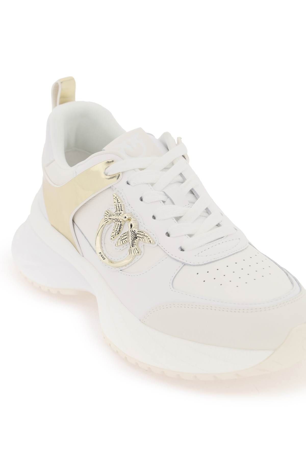 Shop Pinko Love Birds Sneakers In White