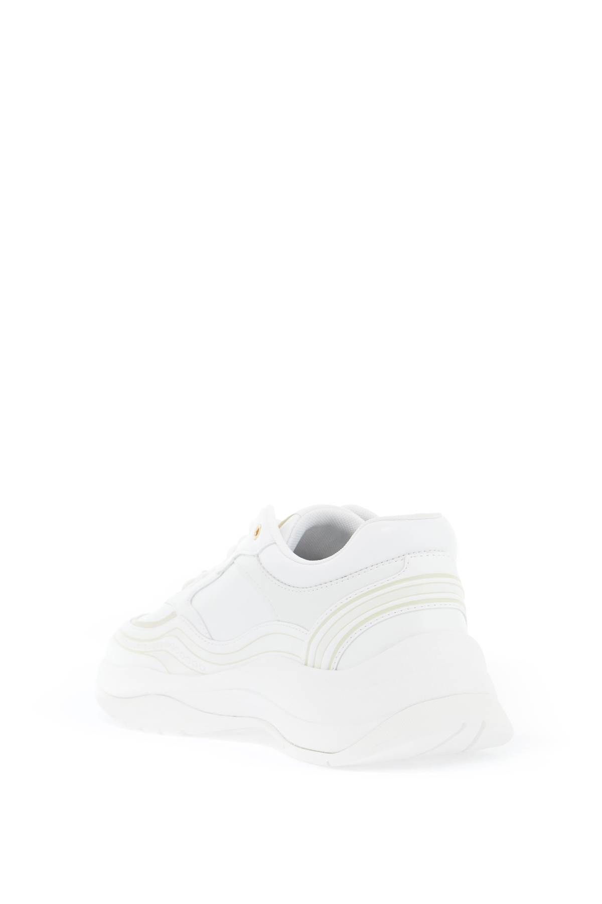 Shop Pinko Eco-leather Sneakers In White