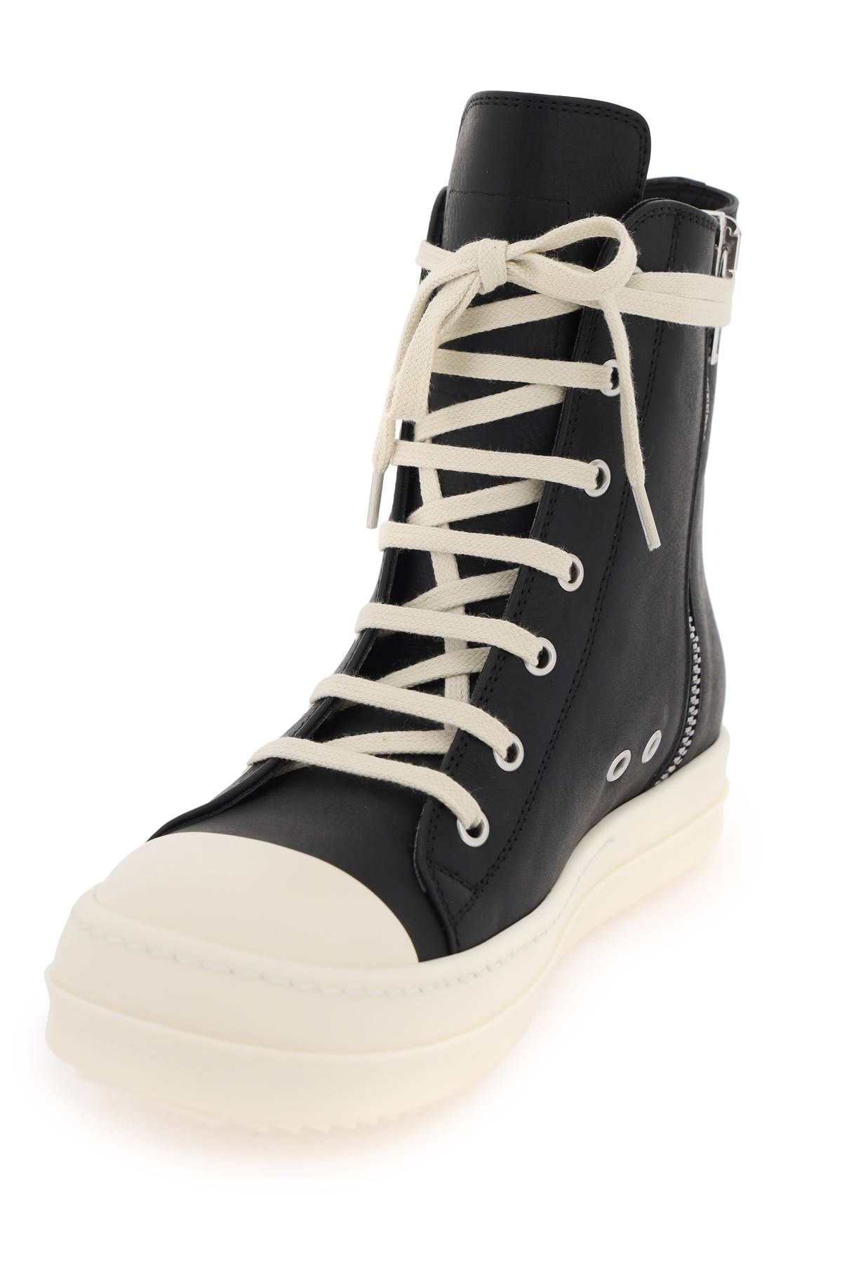 Shop Rick Owens Geobasket Sneakers In White