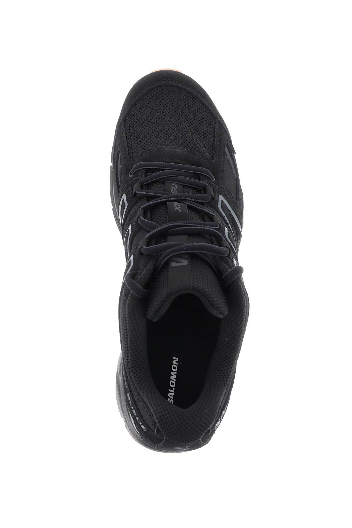 Shop Salomon X-mission 4 Suede Sneakers In Black