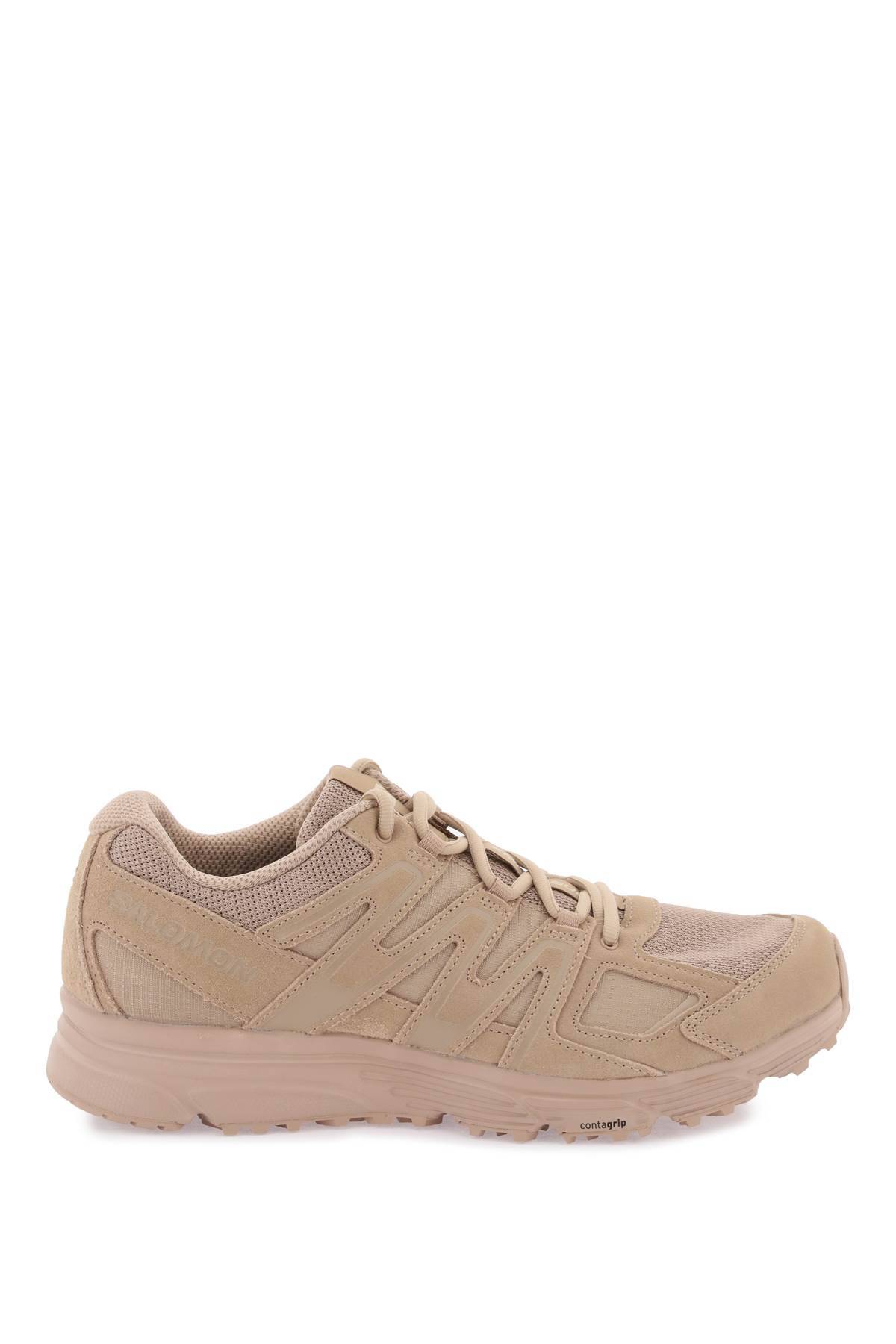 Shop Salomon X-mission 4 Suede Sneakers In Pink,beige