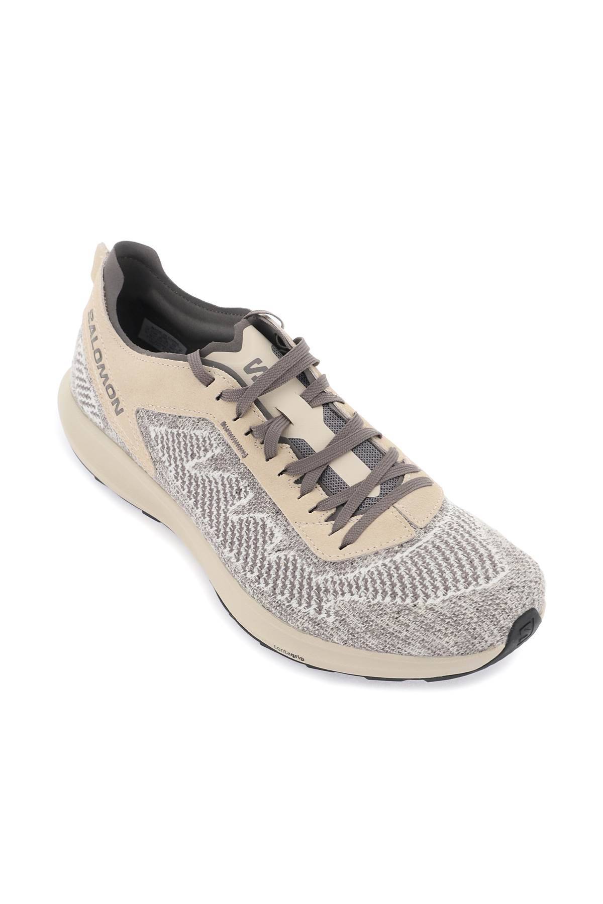 Shop Salomon Pulsar Prg Sneakers In Beige,grey