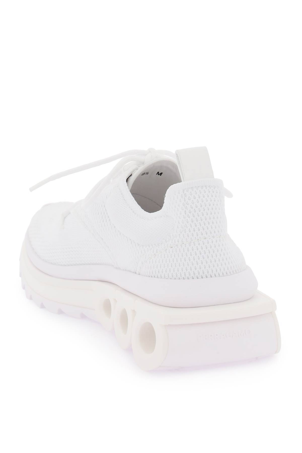 Shop Ferragamo Running Sneakers In White