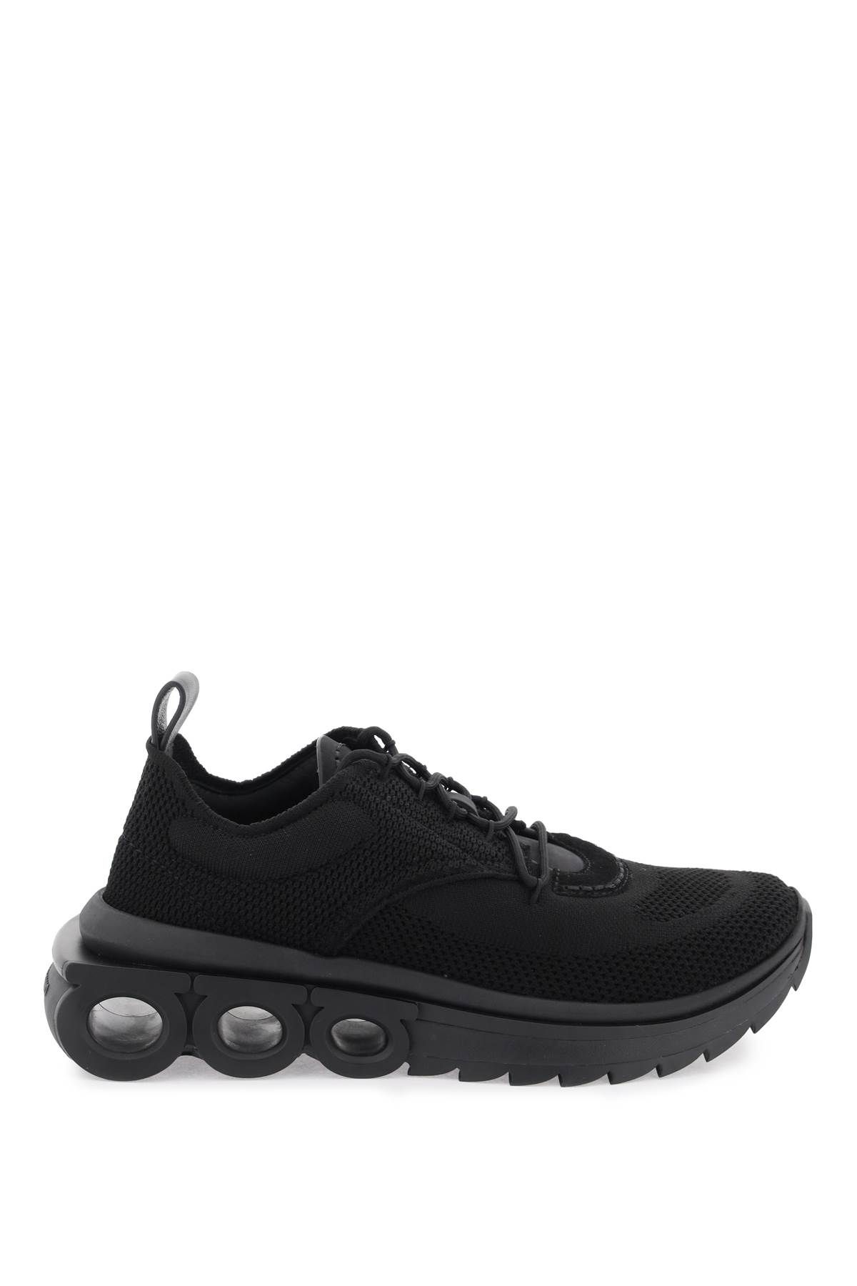 Shop Ferragamo Running Sneakers In Black