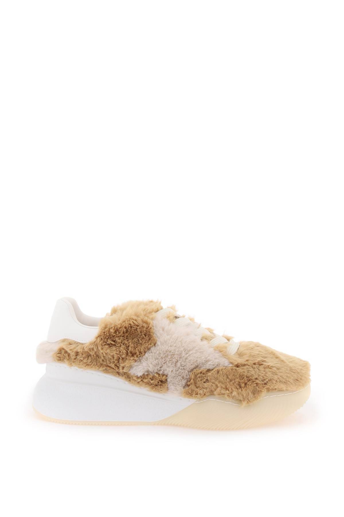 Shop Stella Mccartney Loop Sneakers In Beige,white