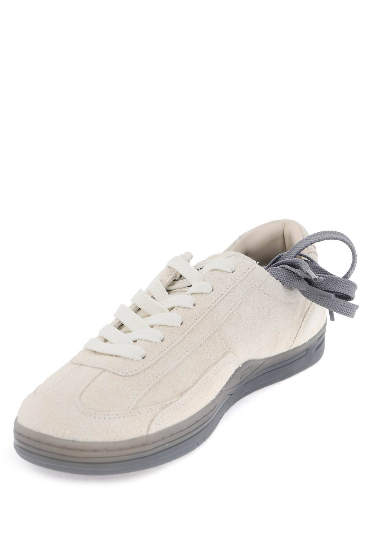 Shop Stone Island Suede Leather Rock Sneakers For In Neutro