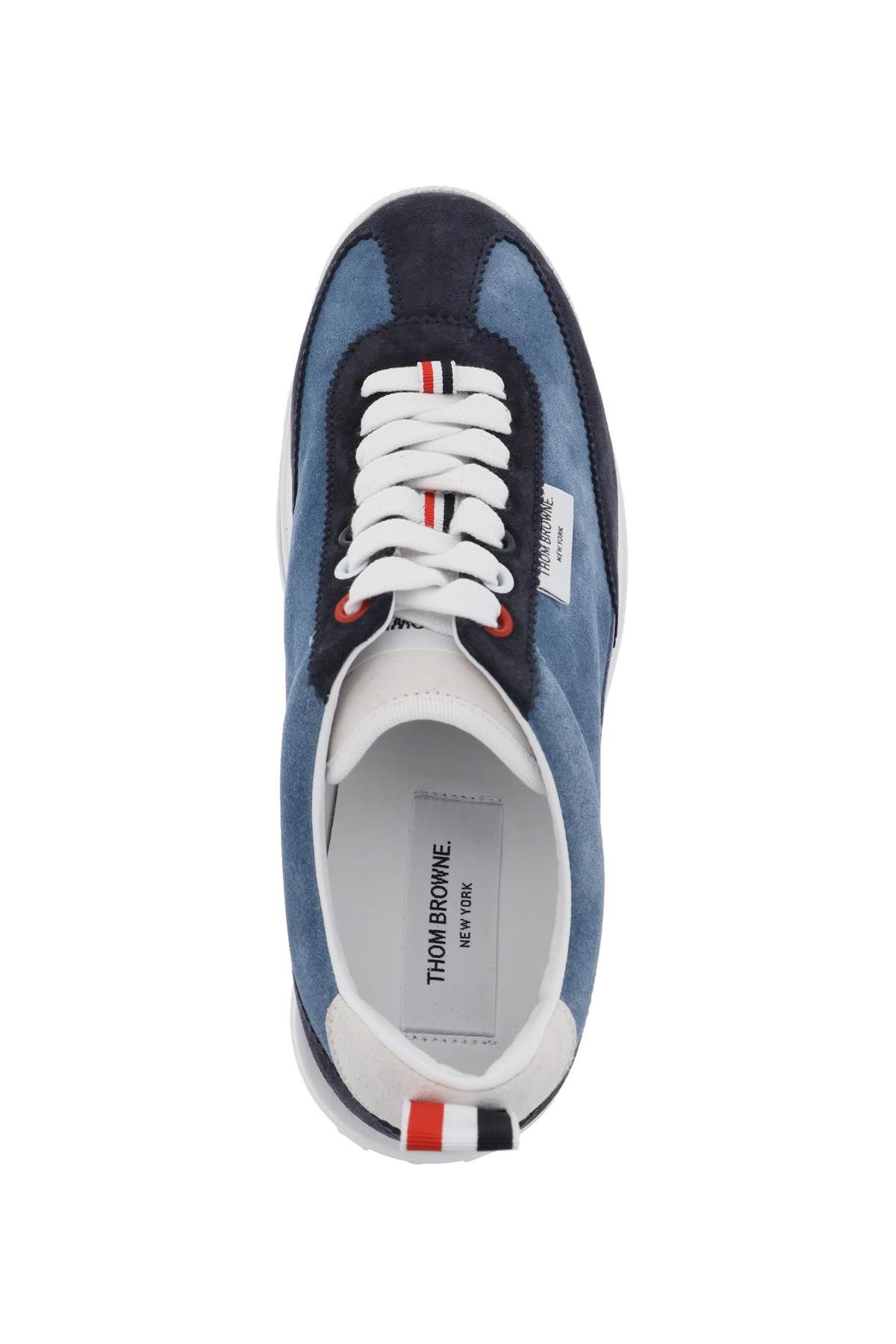 Shop Thom Browne 'tech Runner' Sneakers In Light Blue,blue