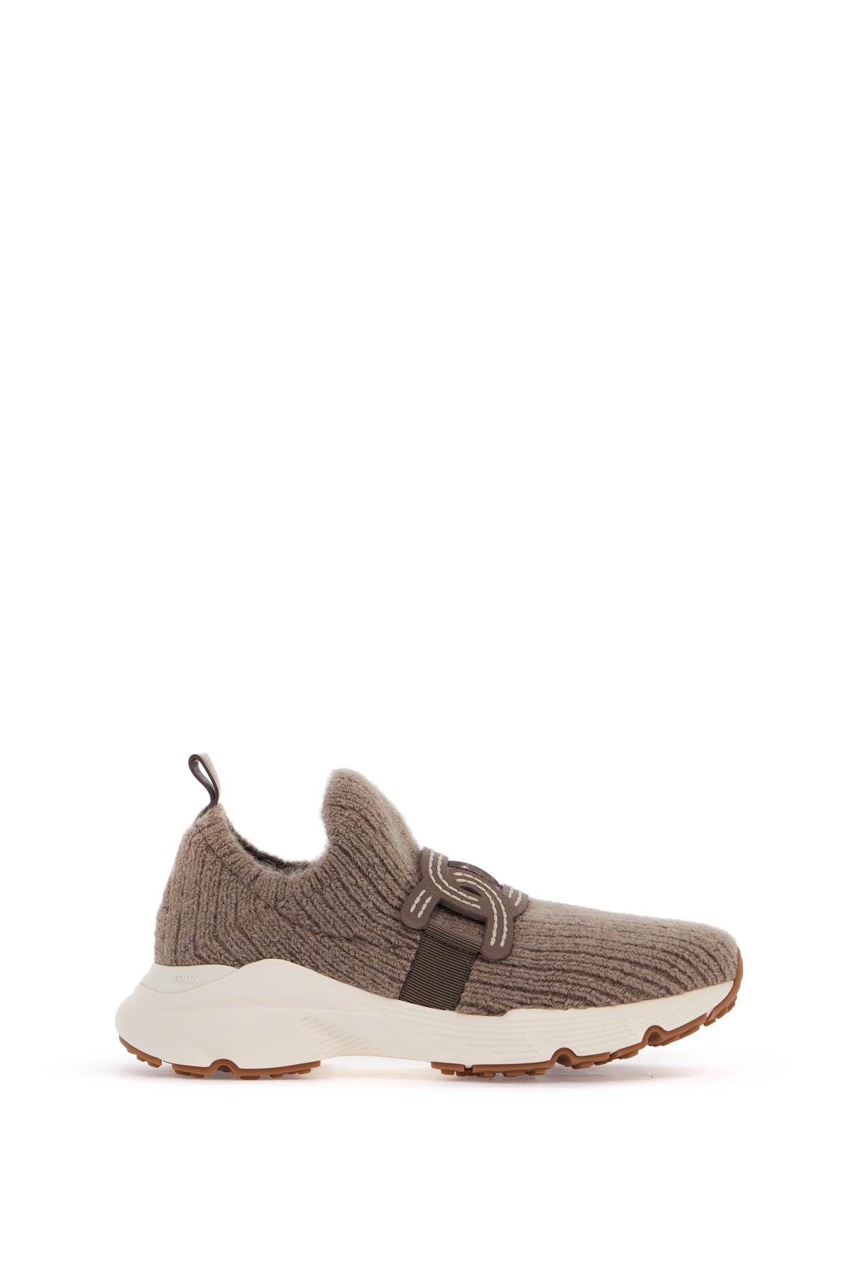 Shop Tod's "knit Kate Sneakers In Grey