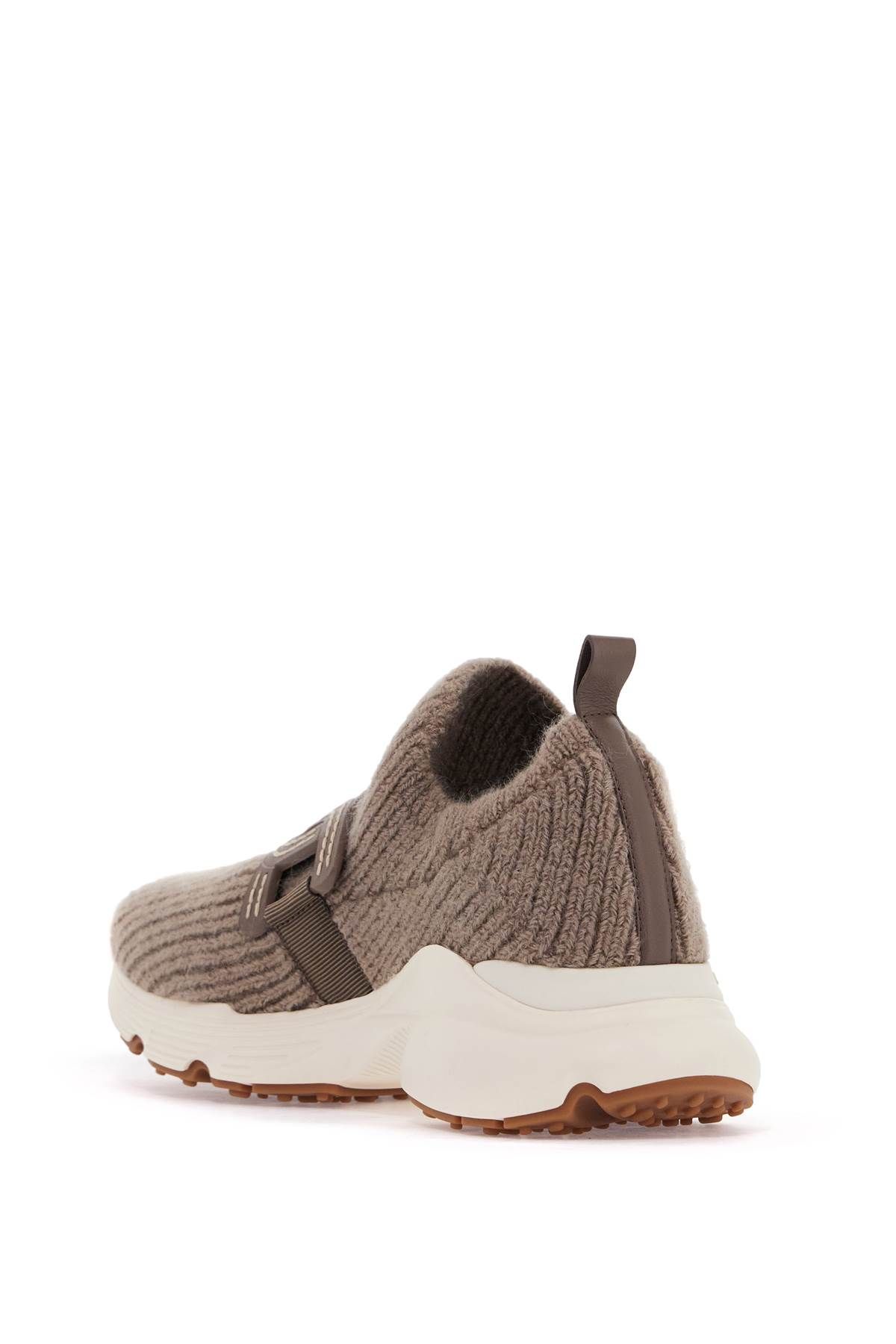 Shop Tod's "knit Kate Sneakers In Grey