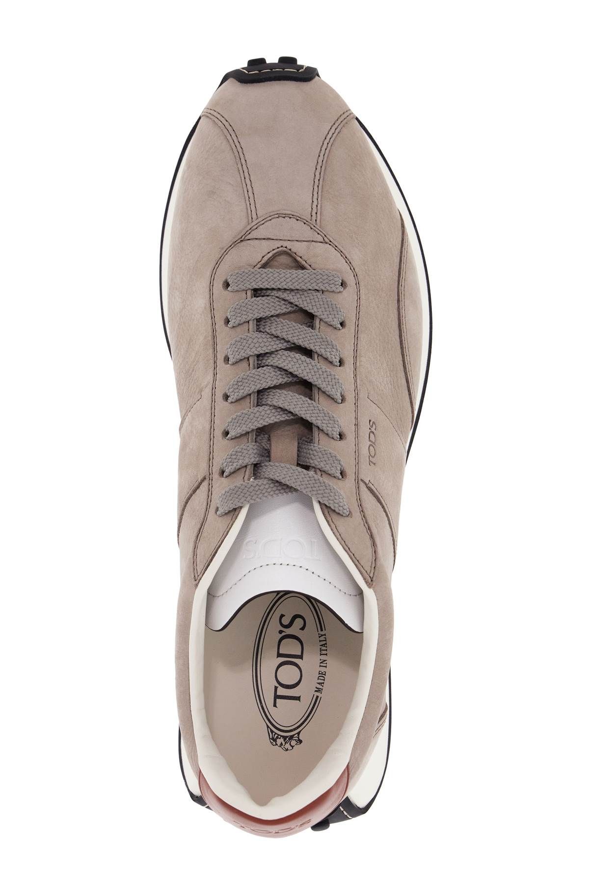 Shop Tod's Vintage Leather T Sneakers In 8 In Grey