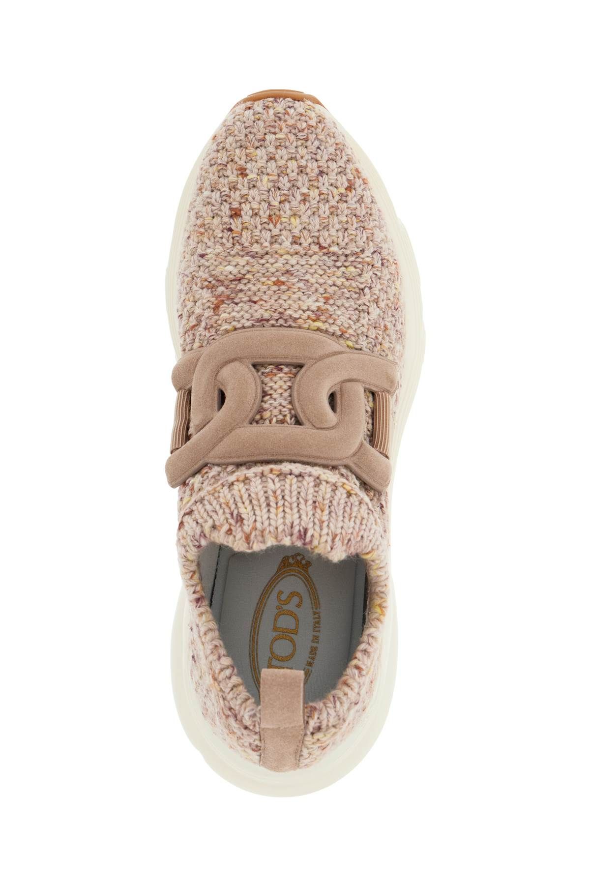 Shop Tod's "knit Kate Sneakers In Pink