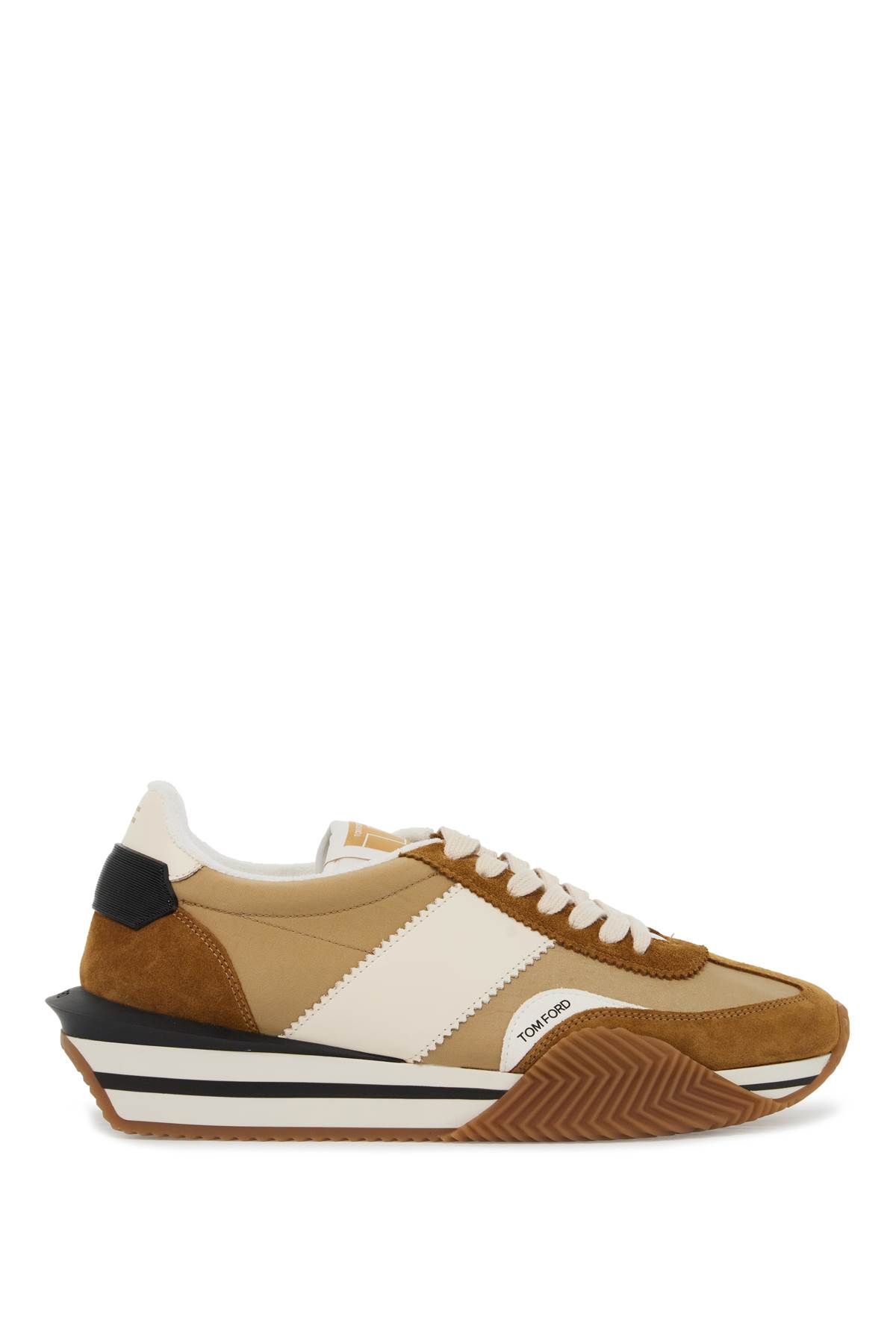 Tom Ford Techno Canvas And Suede 'james' Sneakers In Brown