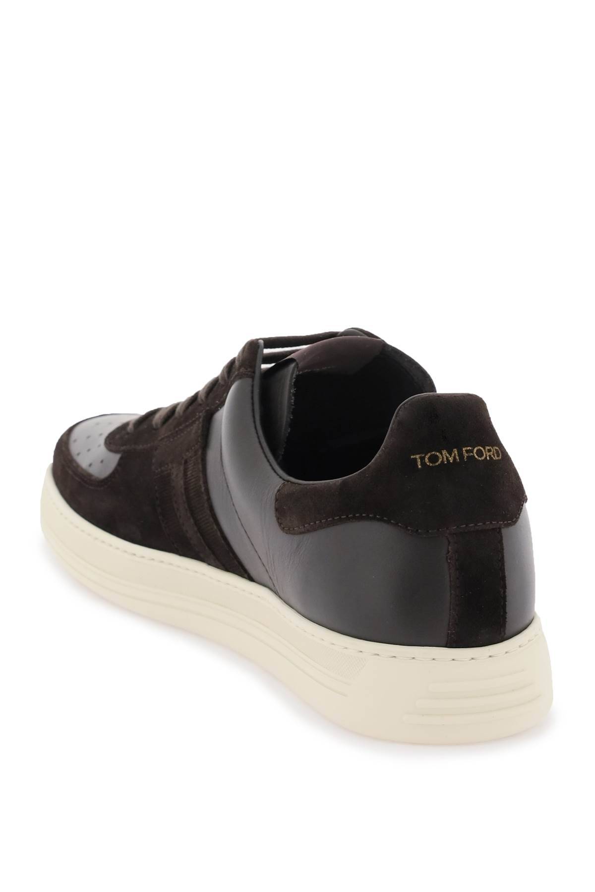 Shop Tom Ford Suede And Leather 'radcliffe' Sneakers In Brown