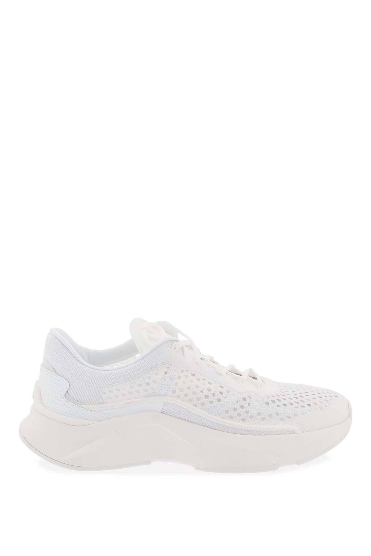 Shop Valentino "true Actress Mesh Sneakers For In White