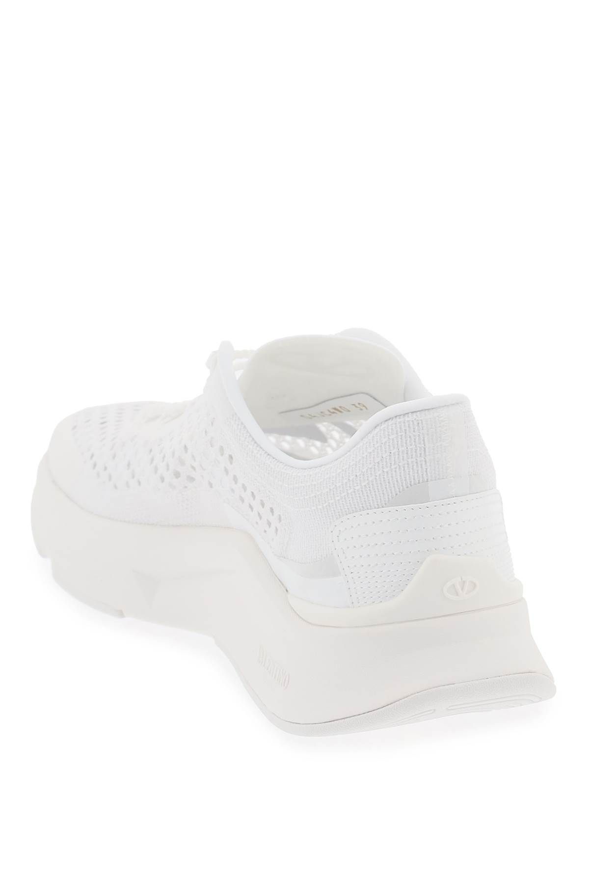 Shop Valentino "true Actress Mesh Sneakers For In White