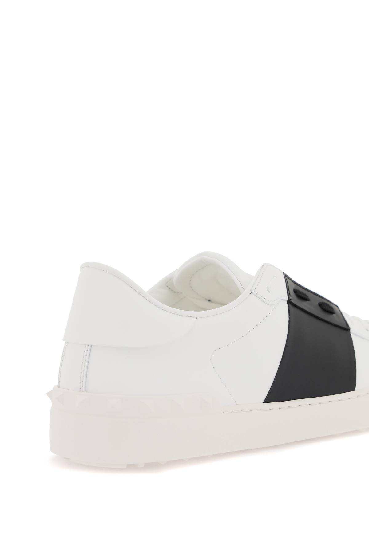 Shop Valentino Open Sneakers In White,black