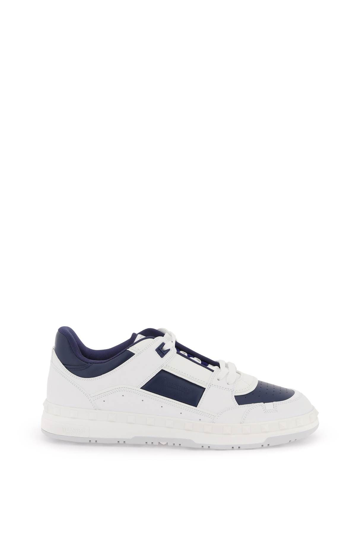 Shop Valentino Freedots Low-top Sneakers In White,blue