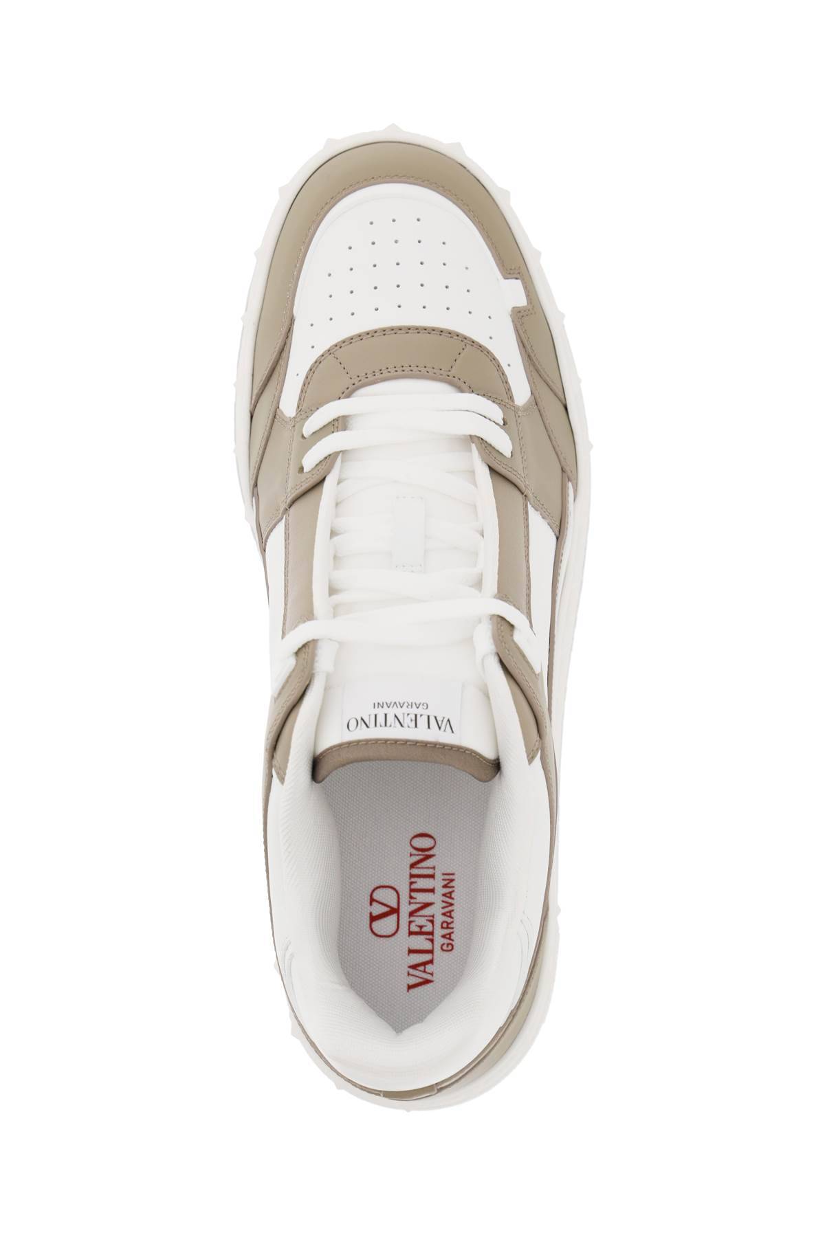 Shop Valentino Freedots Low-top Sneakers In White,brown