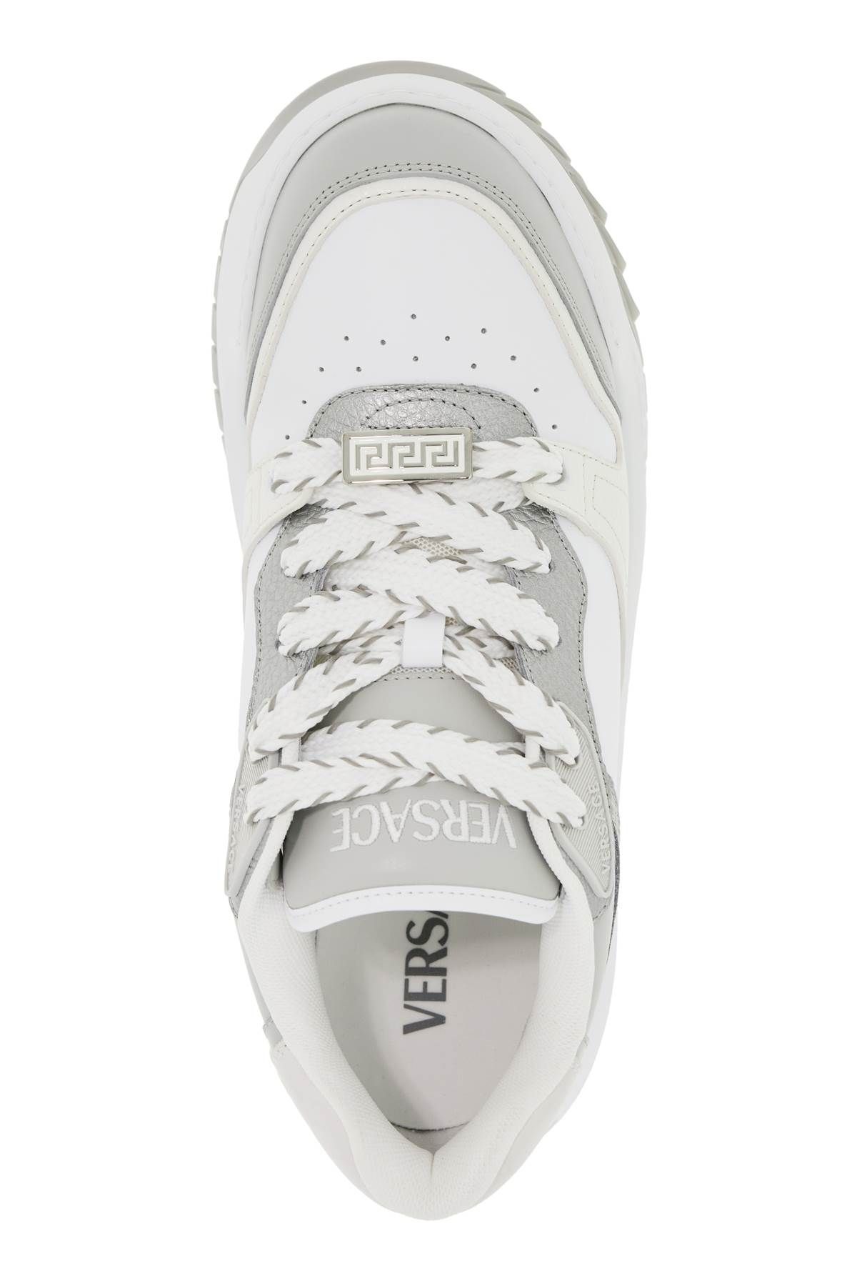 Shop Versace Odyssey Sneakers In White