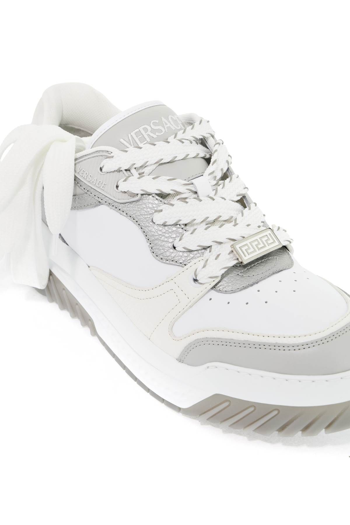 Shop Versace Odyssey Sneakers In White