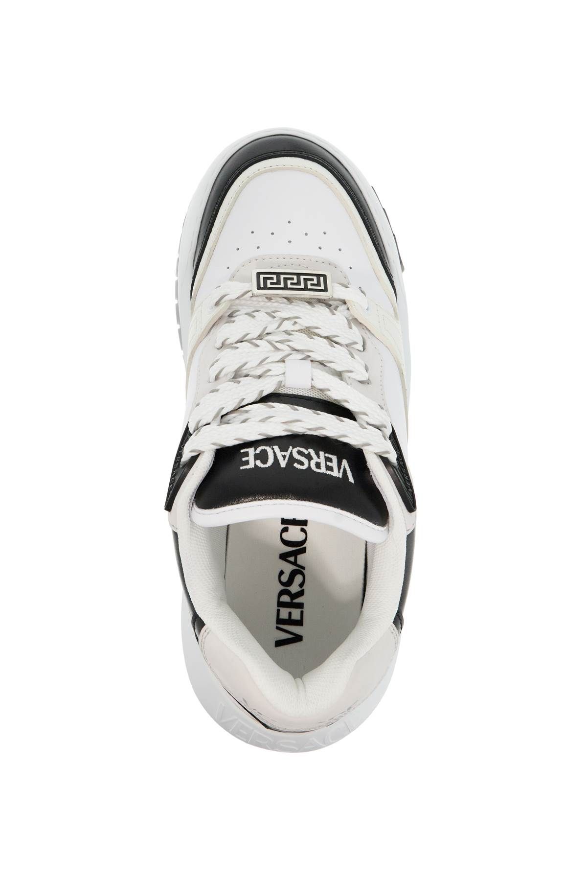 Shop Versace Odyssey Sneakers In White